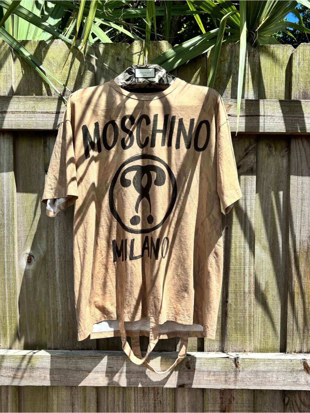 Moschino Couture FW17 Runway Paper Bag Recycle Oversized T-Shirt Dress